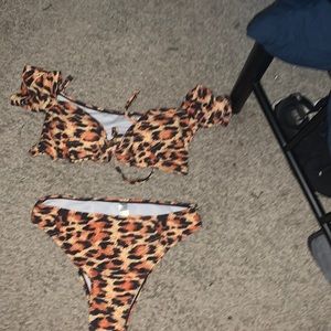 Leopard print bathing suit